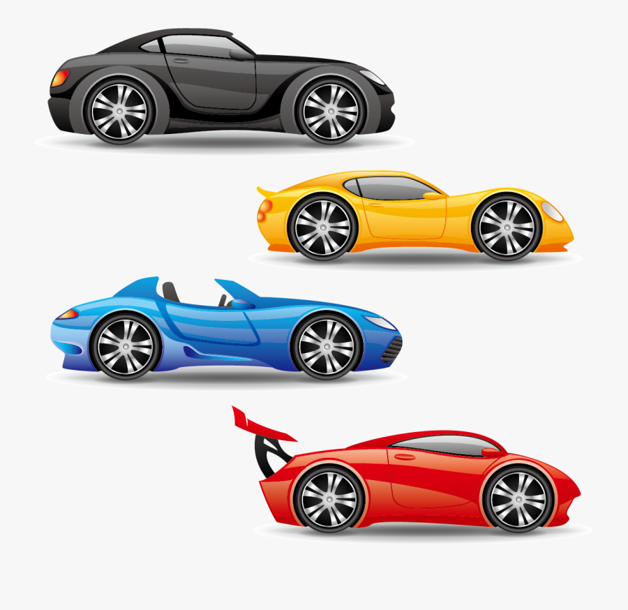 Transportation Car Material, Sports Vector Truck Vehicle - Hình Xe Đua Hoạt Hình, Transparent Clipart
