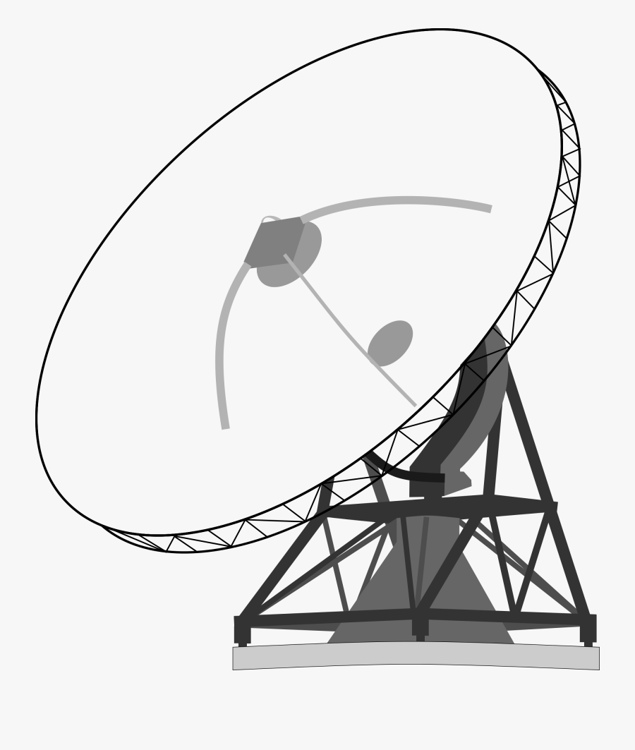Cliparts For Free Download Satellite Clipart Radio - Satellite Ground Station Drawing, Transparent Clipart