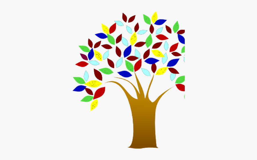 Season Clipart Colourful Tree - Illustration, Transparent Clipart