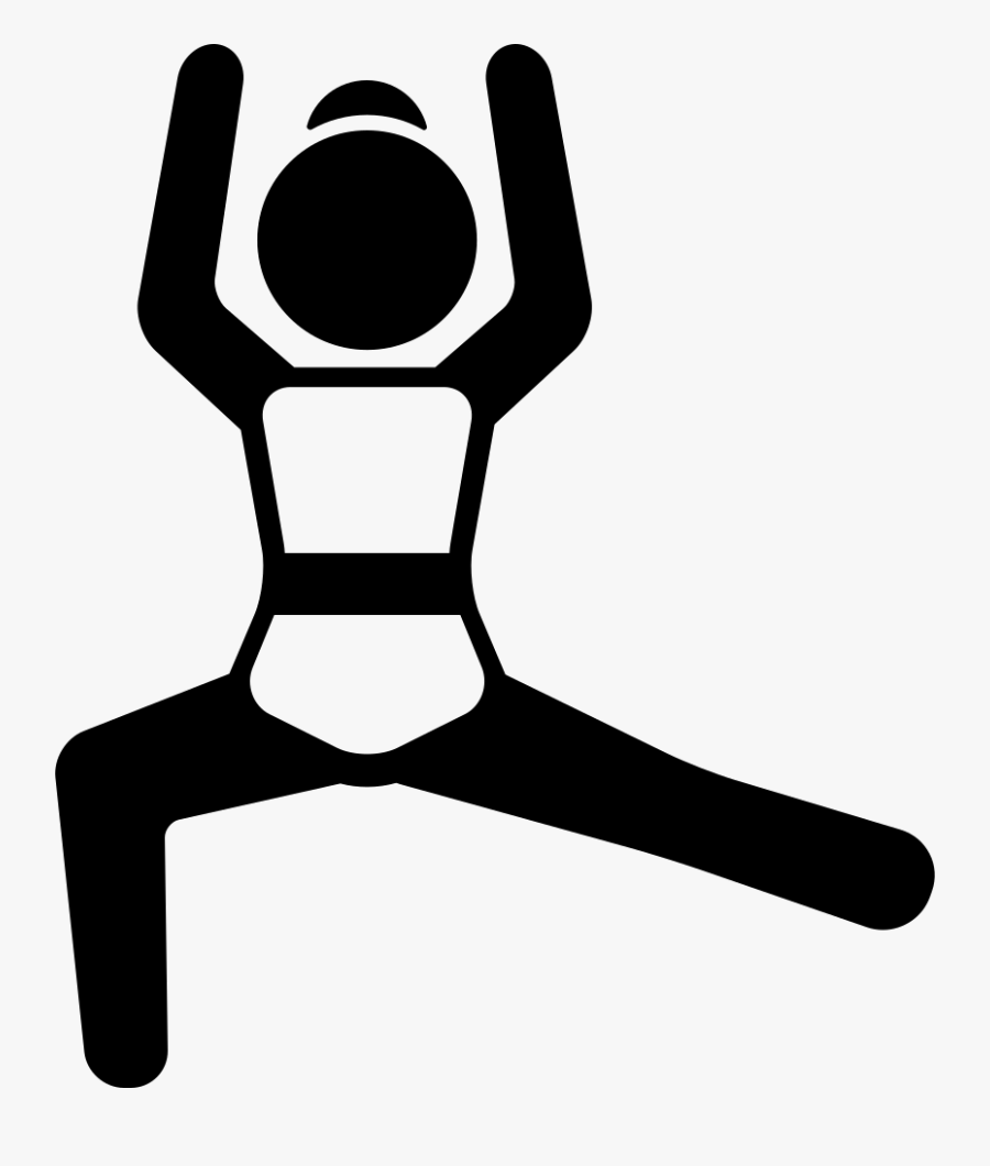 Woman Stretching Leg With Arms Up Comments - Open Legs Icon, Transparent Clipart