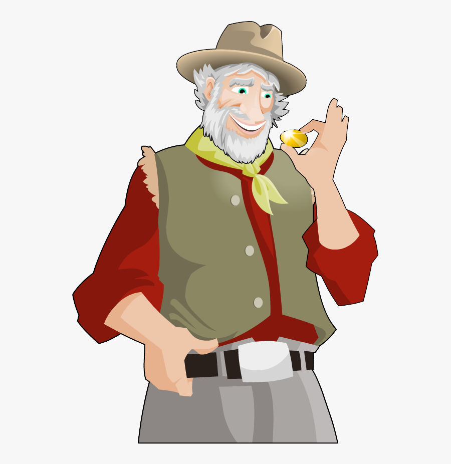 Gold Rush Online Slot - Gold Rush Miner Png, Transparent Clipart
