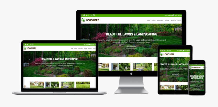 Lawn Care Websites - Design Template Landscape Website, Transparent Clipart