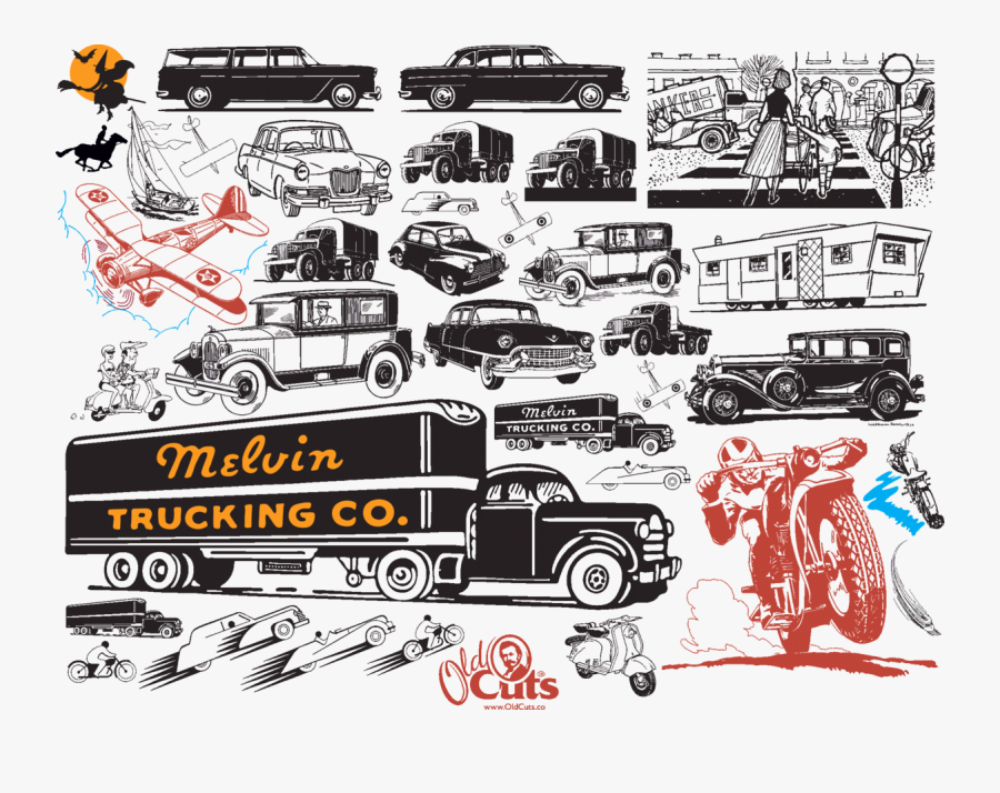 Trailer Truck, Transparent Clipart