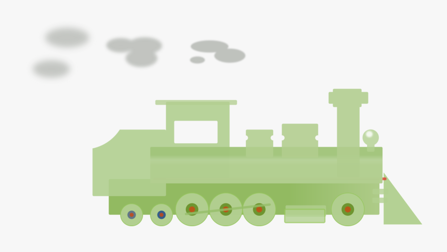 Green Cute Train, Transparent Clipart