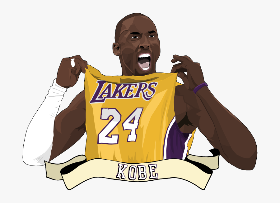 Cartoon,basketball Art - Kobe Bryant Cartoon, Transparent Clipart