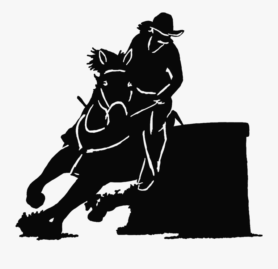 Barrel Racer Silhouette Png, Transparent Clipart