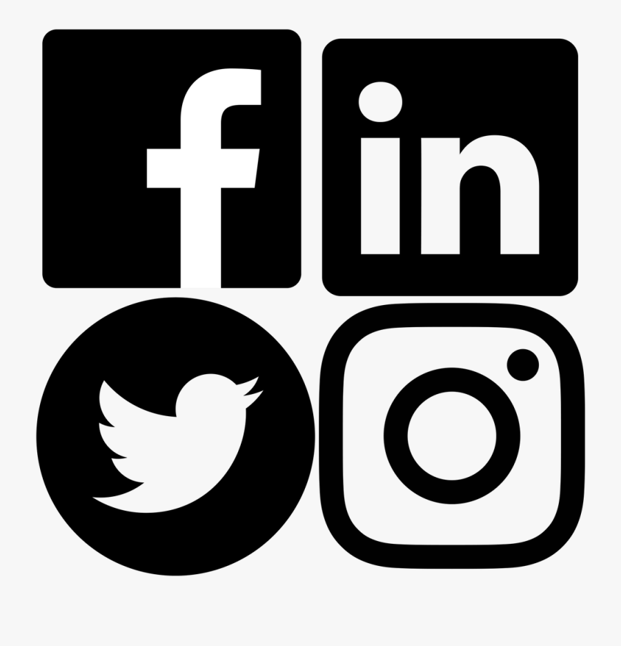 Social Media - Social Media Clipart Black, Transparent Clipart
