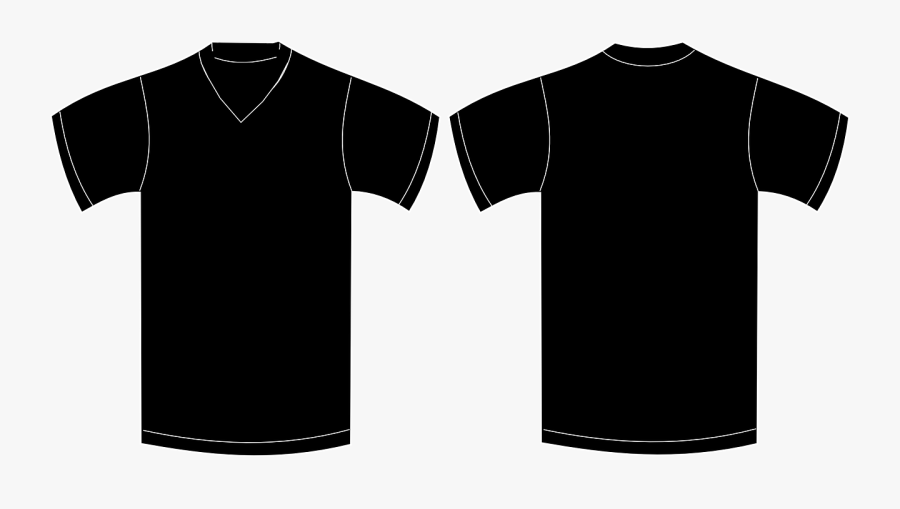 Transparent Basketball Jersey Clipart - Shirt Design Template Black, Transparent Clipart