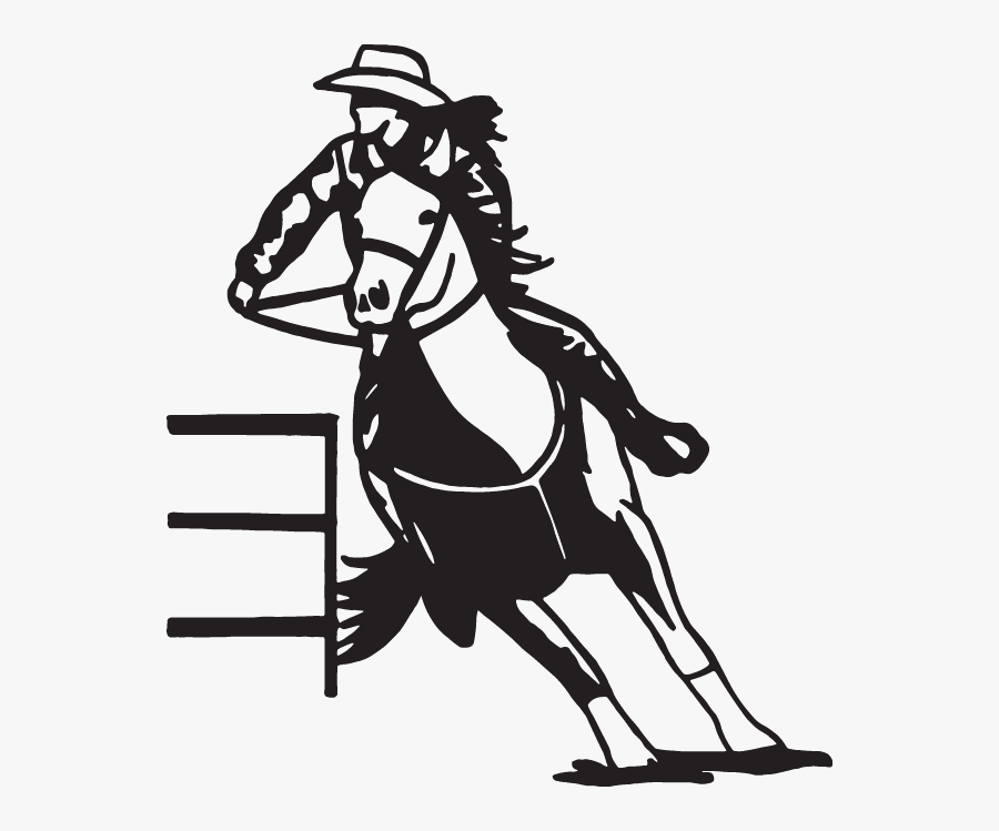 Barrel Racing Horse Sticker Clip Art - Barrel Racing Png, Transparent Clipart