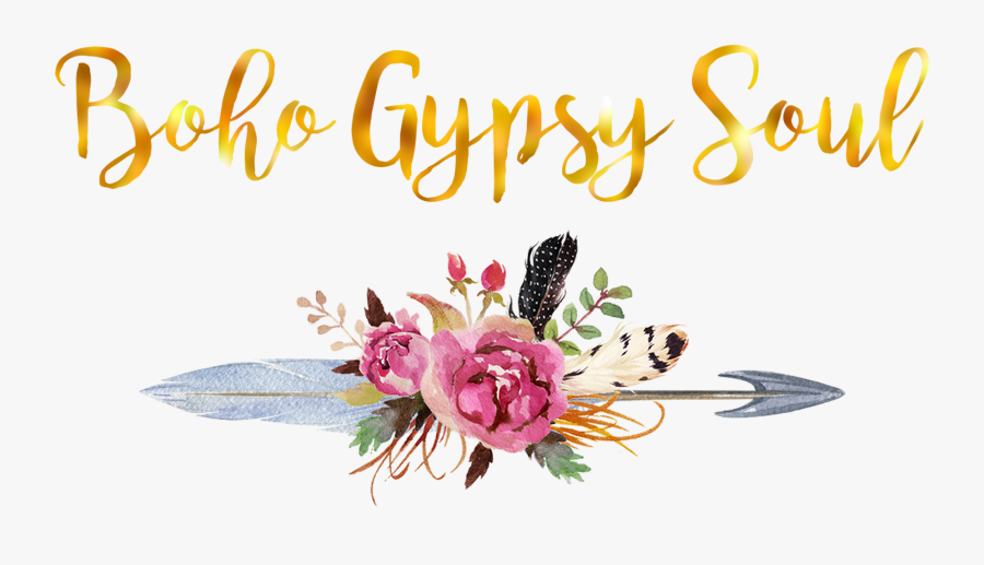 Boho Gypsy Soul Arrow Arrows Flowers Freetoedit - Flowers And Feathers Clipart, Transparent Clipart