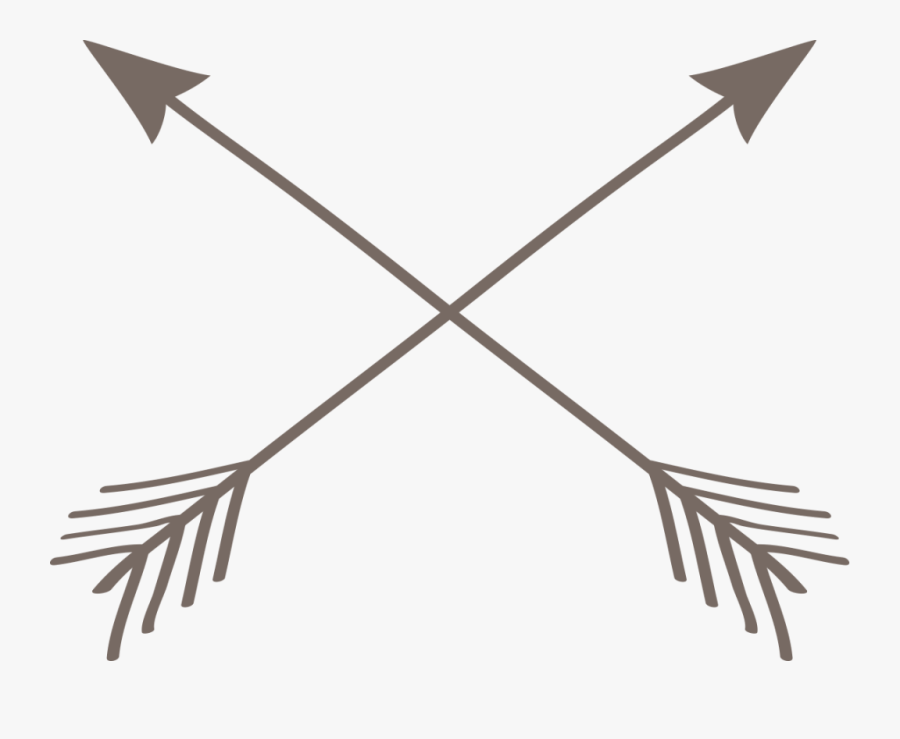 Cross Feather Flat Free - Bow Arrow Vector Png, Transparent Clipart