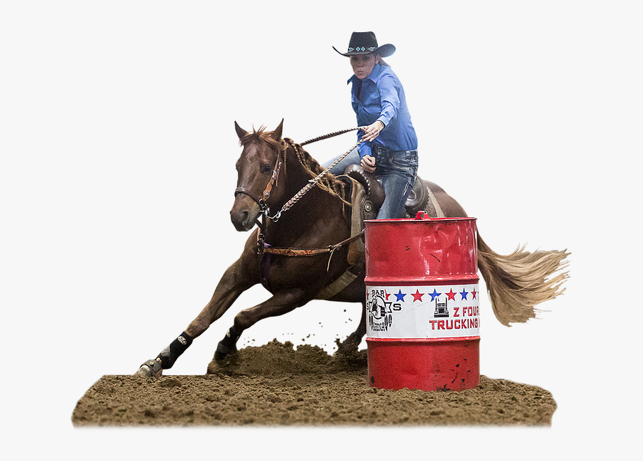 Barrel Racing Western Riding Rodeo Horse Equestrian - Barrel Racing Png, Transparent Clipart