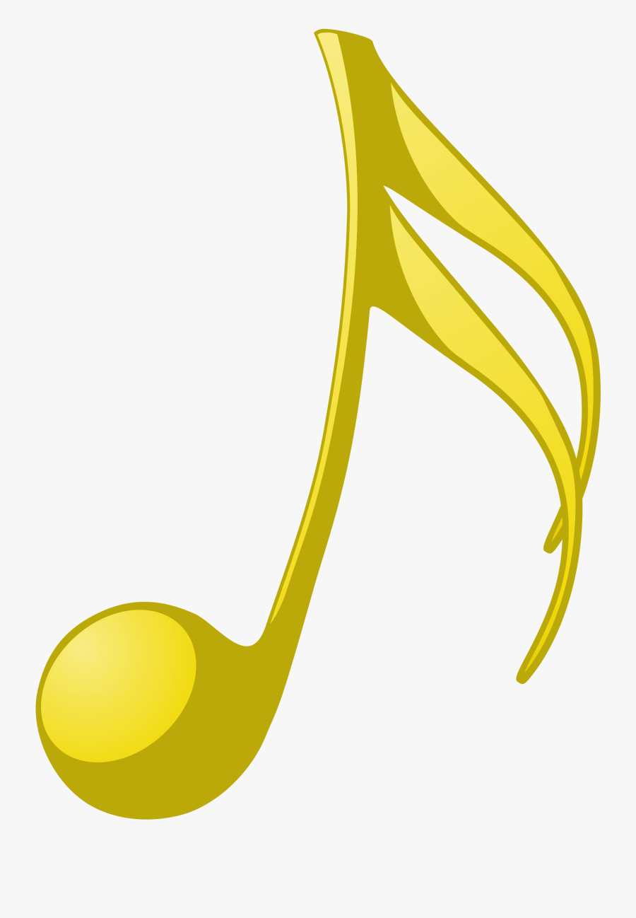 Music Note Yellow Transparent Background, Transparent Clipart