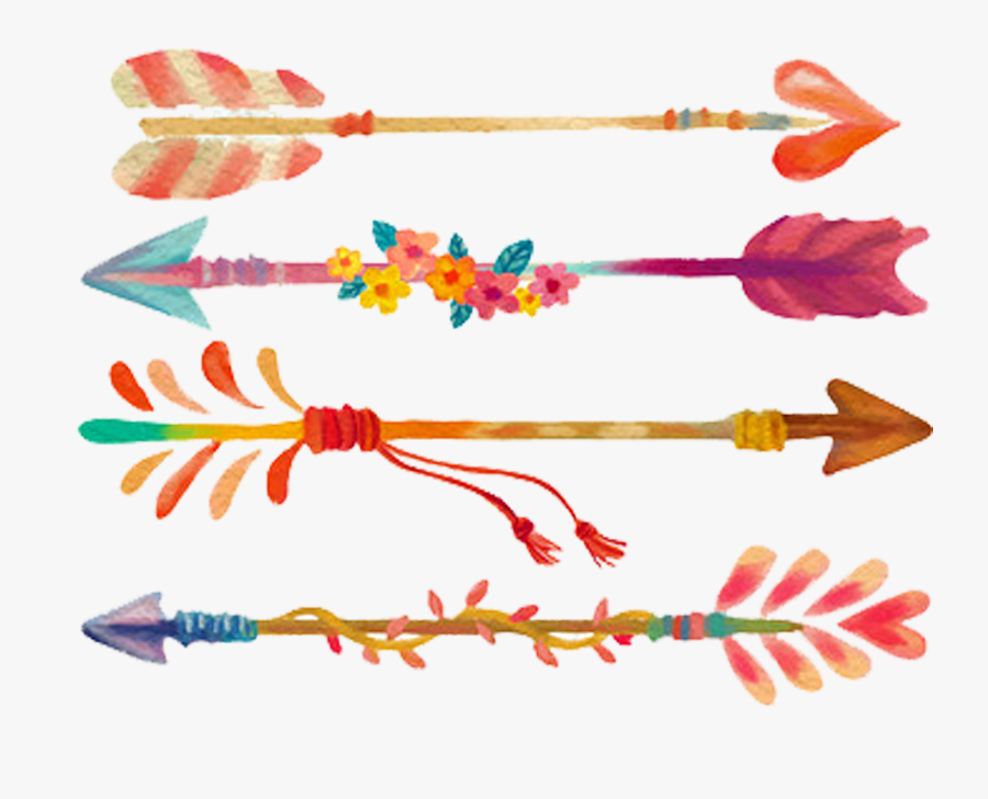Transparent Arrow Clipart Png - Watercolor Arrows Psd, Transparent Clipart