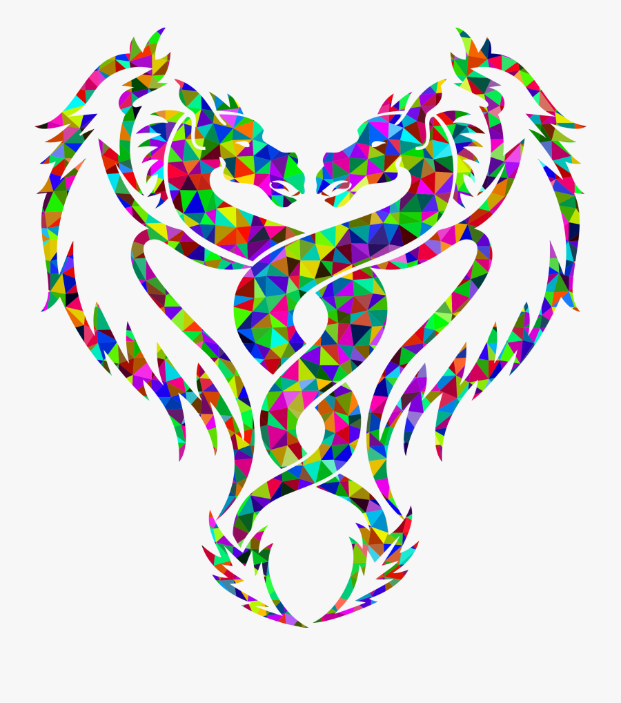 Transparent Double Rainbow Clipart - Twin Dragon, Transparent Clipart