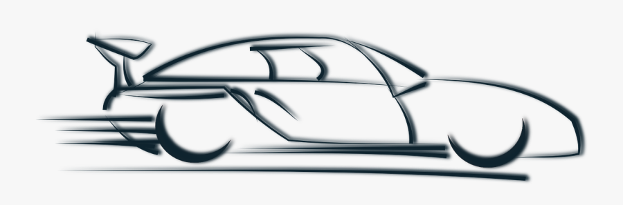 Fast Car Clipart Black And White - Speed Car Clipart Png, Transparent Clipart