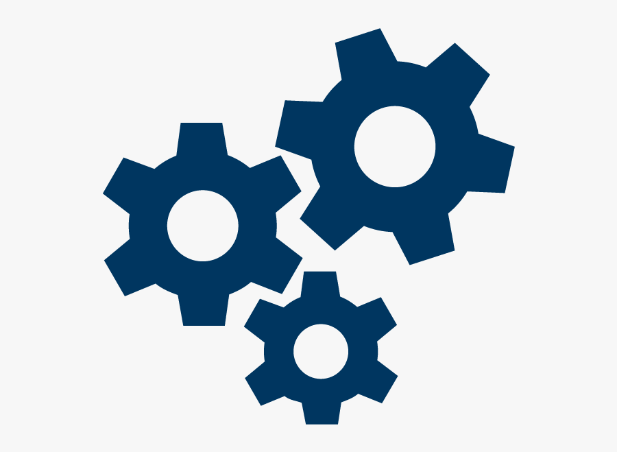 3 Gears Icon, Transparent Clipart