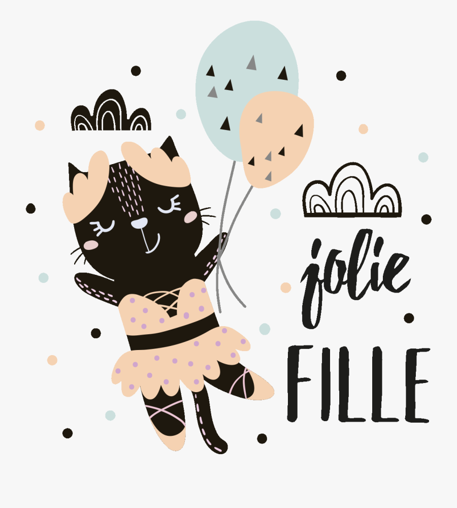 Study Clipart Dedication - Tarjeta Gato Escandinava, Transparent Clipart