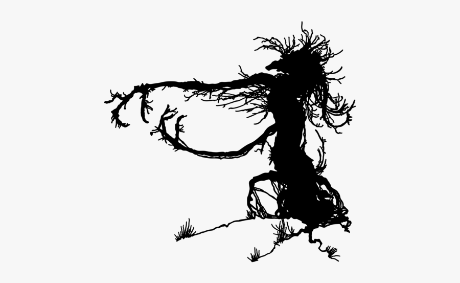 Art,monochrome Photography,graphic Design - Treant Silhouette, Transparent Clipart