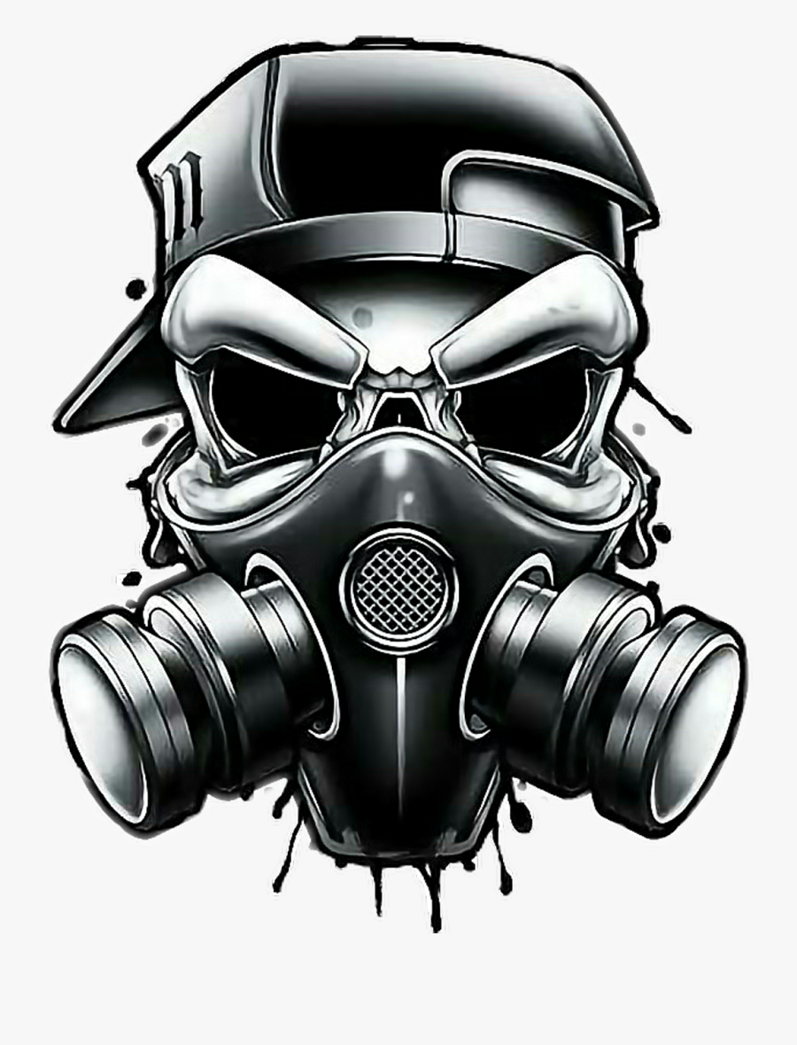 Clip Art Png For Free - Gas Mask Skull Drawing, Transparent Clipart
