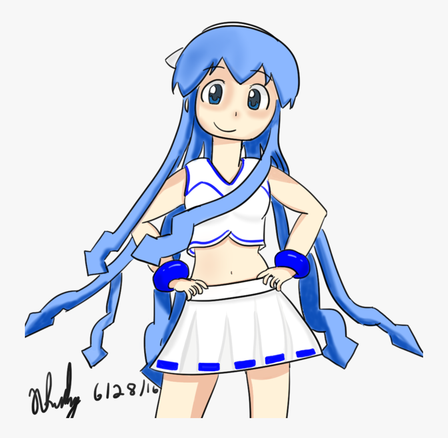 Transparent Cheer Leader Clipart - Cheerleader Squid Girl, Transparent Clipart