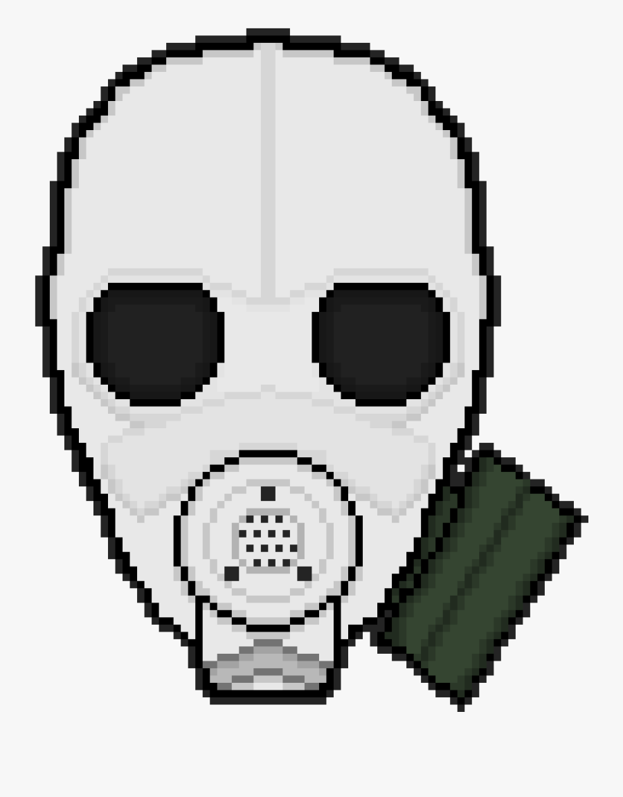 Transparent Gas Masks Clipart - Gas Mask Pixel Art, Transparent Clipart