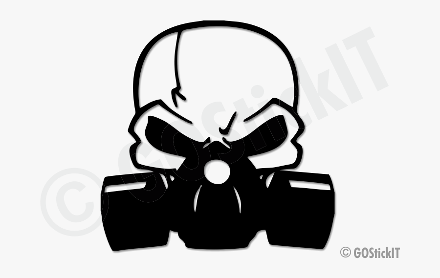 Helmet Gas Mask Tattoo, Car Decals, Vinyl Decals, Tattoo - Skull With Respirator Mask, Transparent Clipart