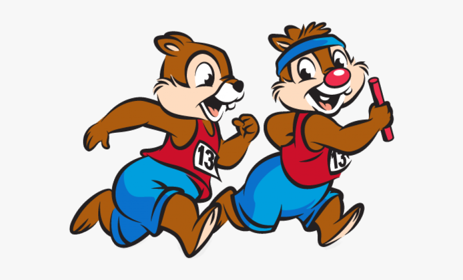 Marathon Cliparts Free - Chip And Dale Running, Transparent Clipart