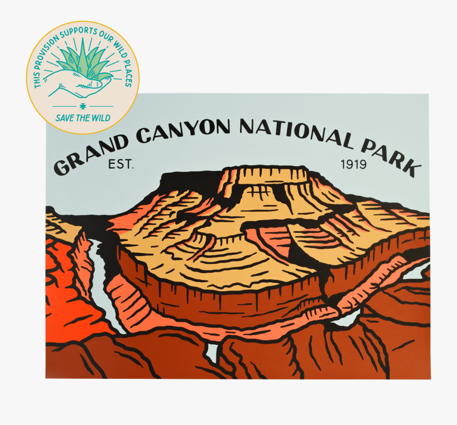 Spc404 Grand Canyon National Park Print - Grand Canyon Patch South Rim, Transparent Clipart