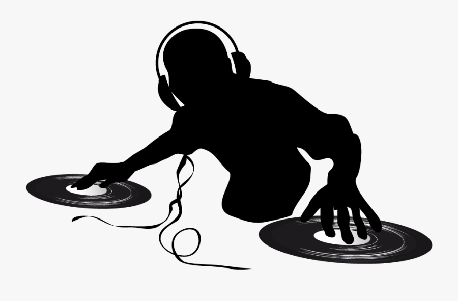Dj Clipart Black And White - Dj Silhouette, Transparent Clipart