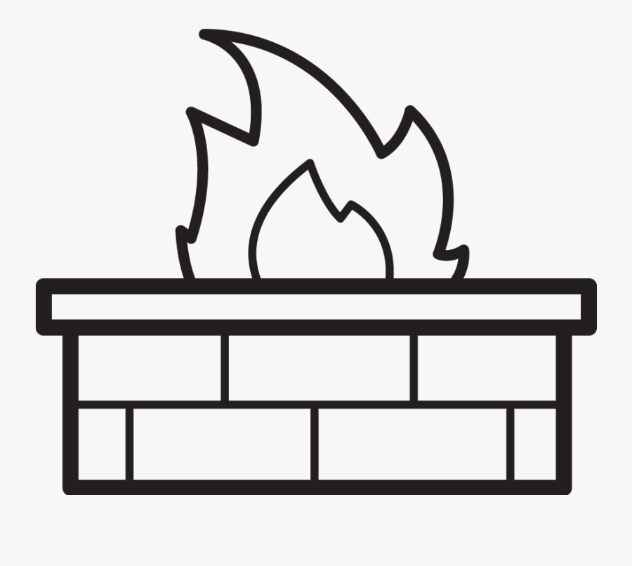 Firepit - Black And White Backyard Fire Pit Clipart, Transparent Clipart