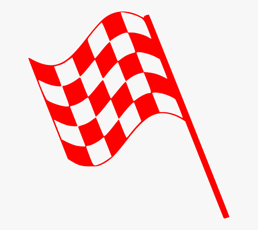 Red Checkered Flag Png, Transparent Clipart