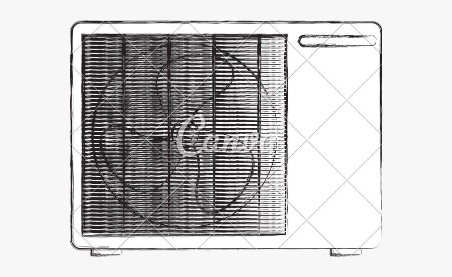 Air Conditioner Sketch - Mesh, Transparent Clipart