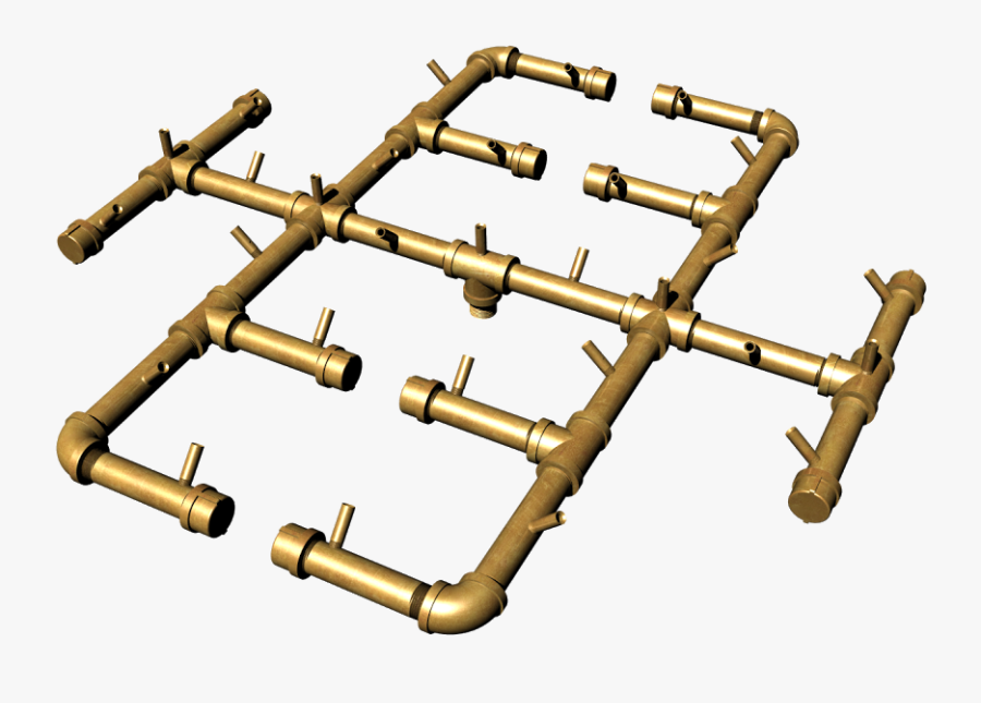 Warming Trends Fire Pit Crossfire Brass Burner 350k - Pipe, Transparent Clipart