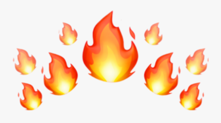 Freetoedit Fire Emoji Filter Orange - Fire Emoji Crown Png, Transparent Clipart