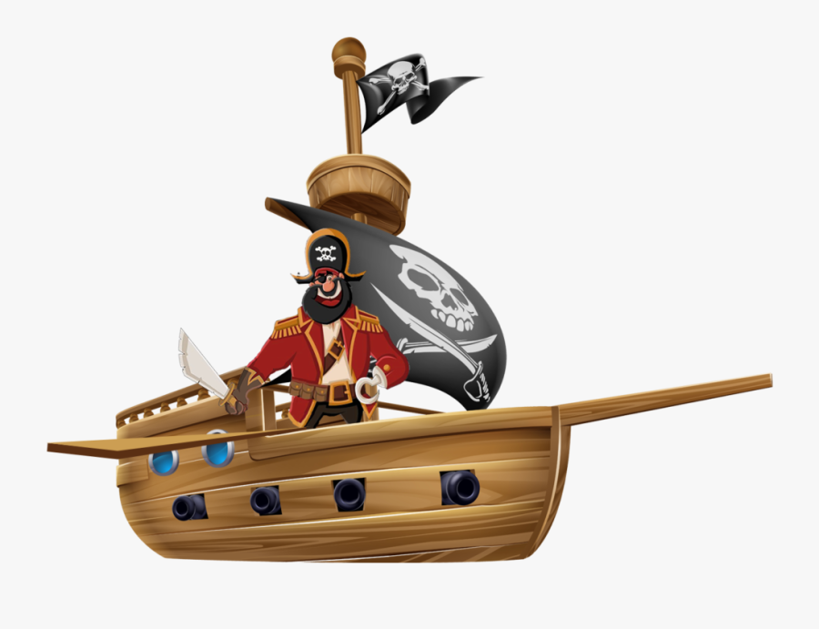 Pirate Boat Cartoon, Transparent Clipart