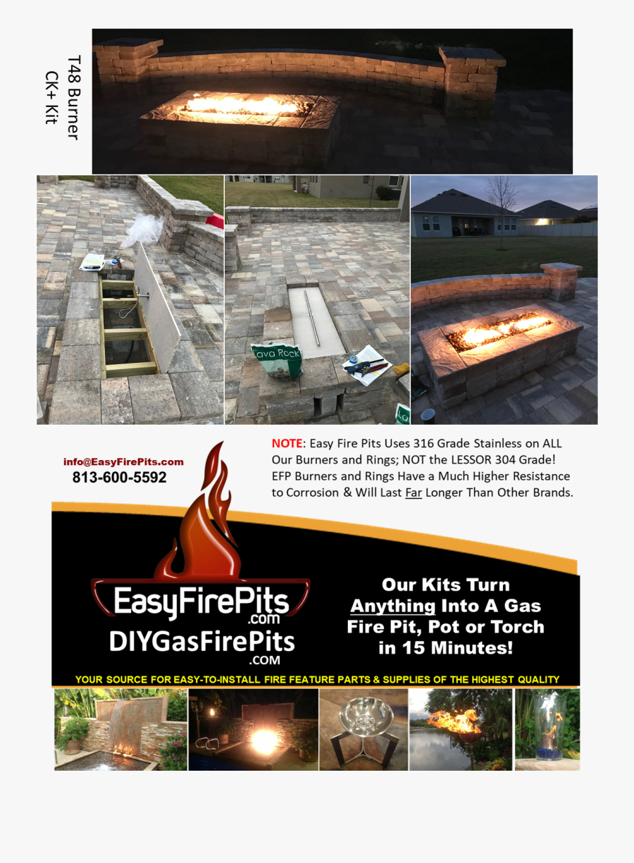 Make A Custom Gas Fire Pit Or Custom Gas Fire Table - Firepit Flyer, Transparent Clipart