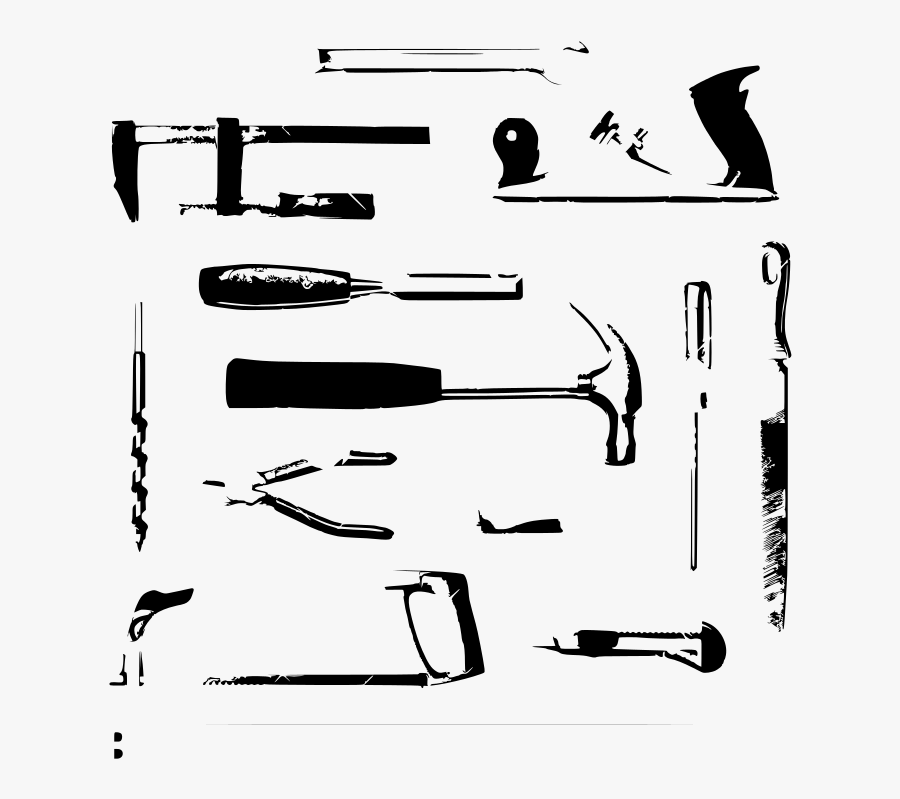 Art,monochrome Photography,text - Hand Tools Clip Art, Transparent Clipart