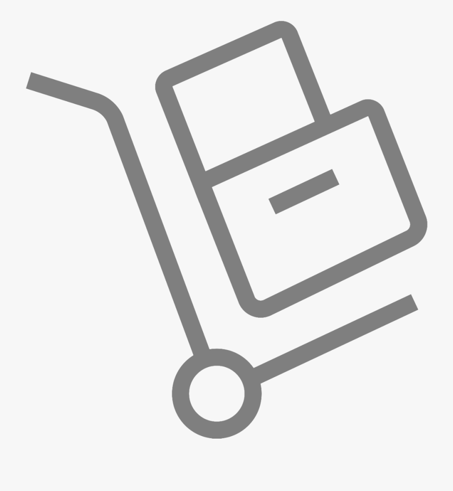 Box Moving Icon - Cart, Transparent Clipart