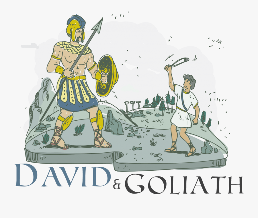 David Goliath - David Personaje Biblico En Silueta, Transparent Clipart