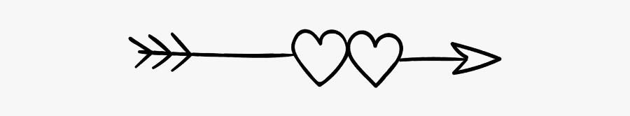 #hearts #arrow #heartandarrow #twohearts - Heart, Transparent Clipart