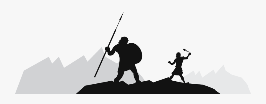 Transparent David And Goliath Clipart - David Vs Goliath Png, Transparent Clipart