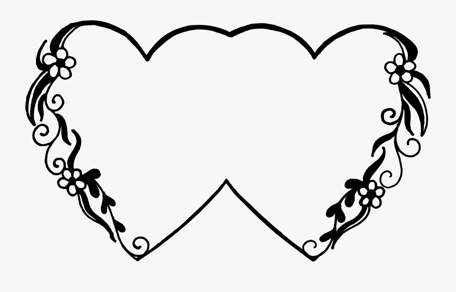 2 Hearts Png - 2 Love Frame Png, Transparent Clipart