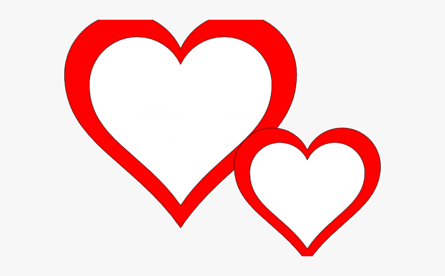 Two Hearts Clipart - Heart Clipart Black N White, Transparent Clipart