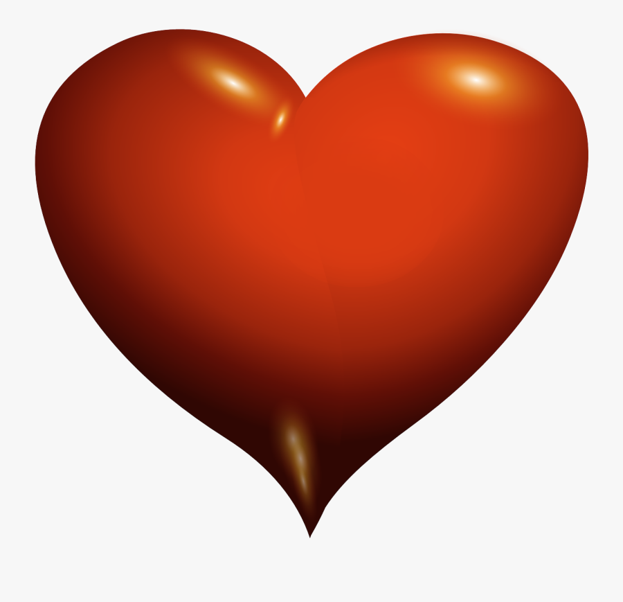 Heart Love Valentine Free Picture - Corazon 3d Png, Transparent Clipart