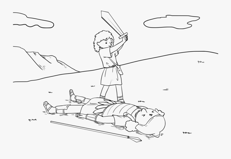 Art,text,monochrome - Давид І Голіаф Малюнок , Free Transparent Clipart ...