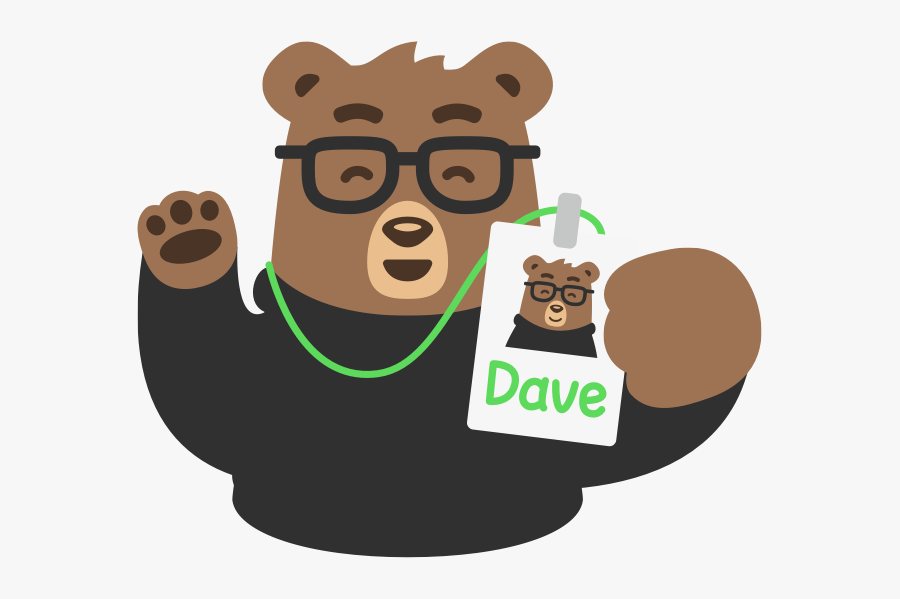 Dave Com Bear, Transparent Clipart