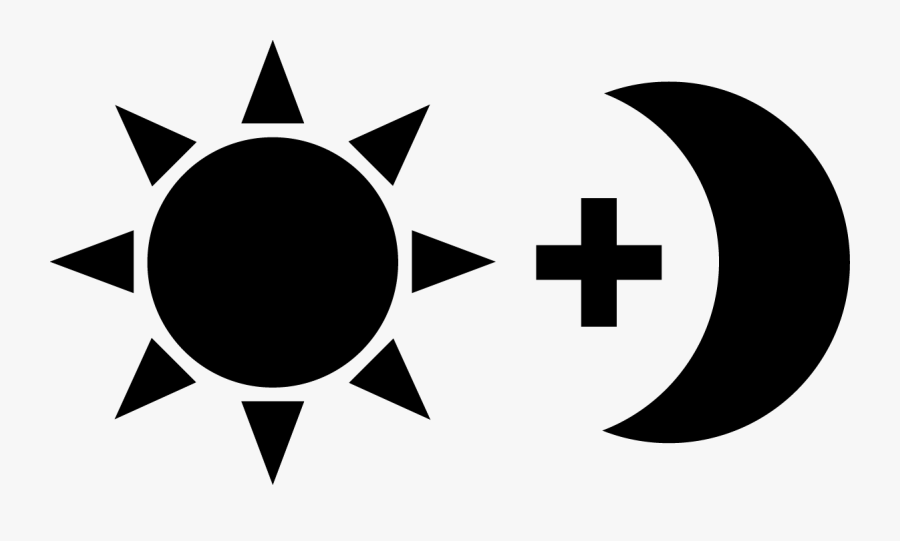 Clip Art Day And Night Clipart Black And White - Thermals Weather, Transparent Clipart