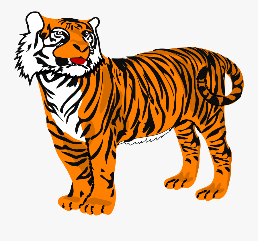 Clipart Picture Of A Tiger - Animated Image Of Tiger, Transparent Clipart