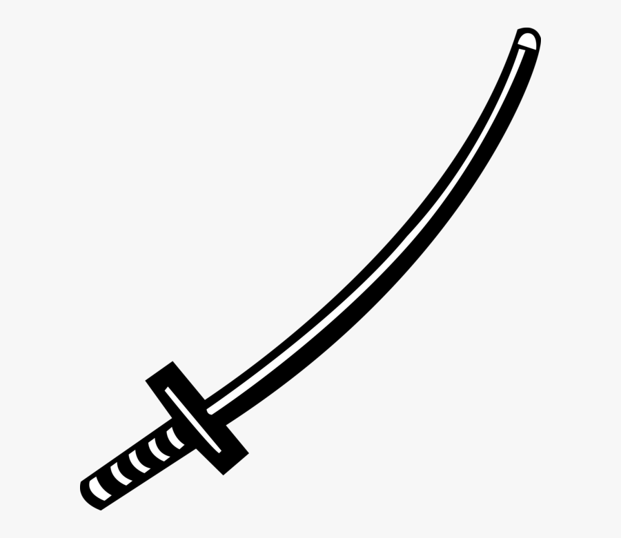 Vector Illustration Of Japanese Katana Samurai Sword - Espada De Samurai Png, Transparent Clipart